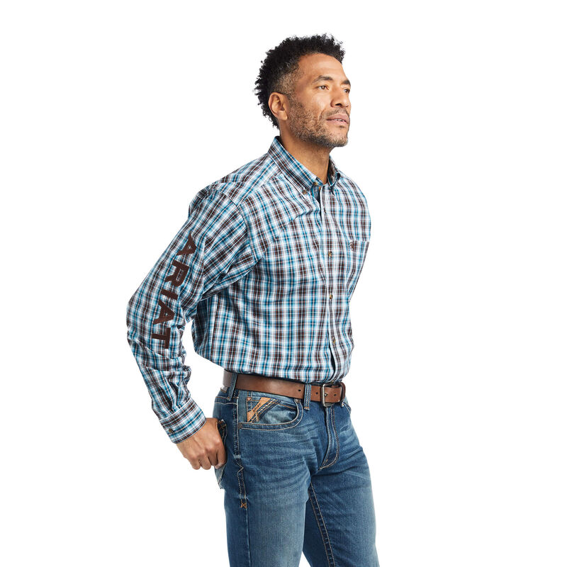 Ariat Hemden Herren - Pro Series Team Cade Classic Fit Türkis/Schwarz ( MGNUQ-8154 )